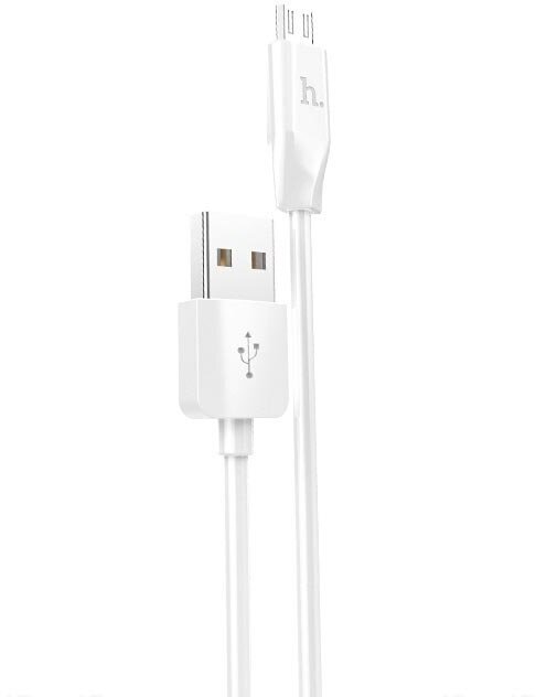 Кабель USB HOCO X1 Rapid, USB - Micro USB, 2.1А, 1м, белый