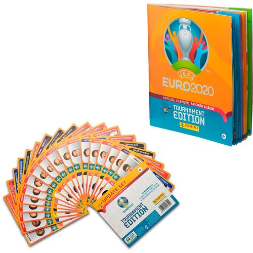 Альбом + набор наклеек Panini UEFA EURO 2020 Tournament Edition (72 наклейки) 30 пакетиков наклеек panini uefa euro 2020 150 наклеек