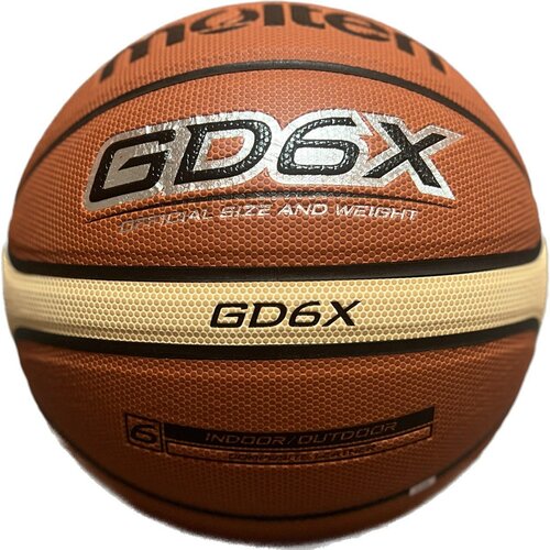 Баскетбольный мяч Molten GD6X. Размер 6. Orange/Ivory. Indoor/Outdoor баскетбольный мяч molten bg3800 размер 6 orange ivory indoor