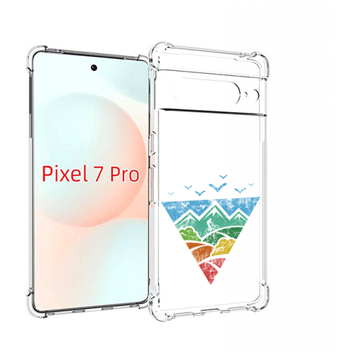 Чехол MyPads Лес земля море чайки для Google Pixel 7 Pro задняя-панель-накладка-бампер