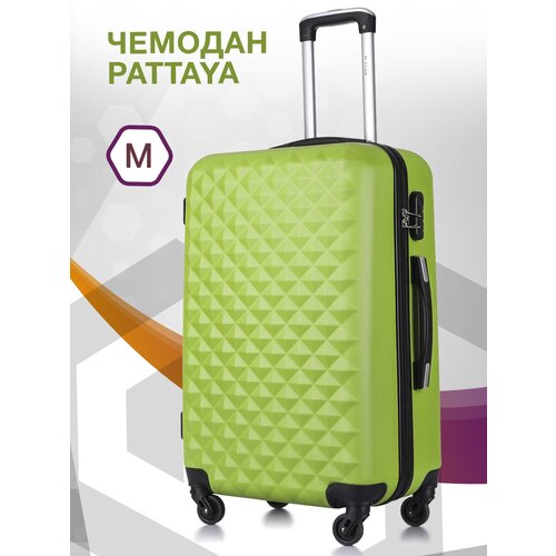 Чемодан-самокат L'case Phatthaya Ch0646, 74 л, размер M, зеленый