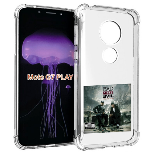 Чехол MyPads Eminem BAD MEETS EVIL – HELL THE SEQUEL для Motorola Moto G7 Play задняя-панель-накладка-бампер