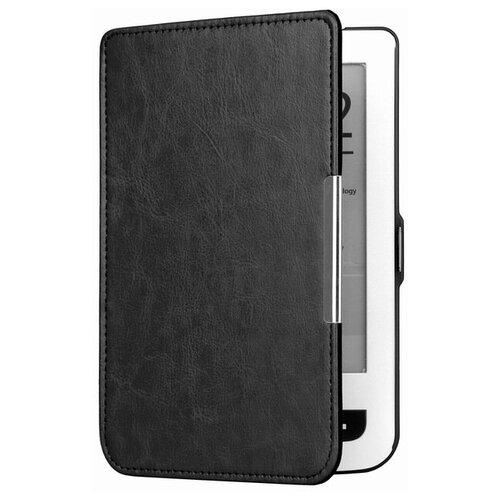 Чехол-обложка футляр MyPads для PocketBook 515 mini из качественной эко-кожи тонкий с магнитной застежкой черный