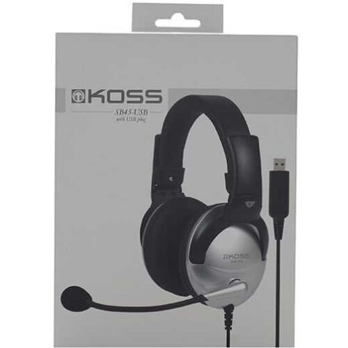 Наушники с микрофоном Koss SB45-USB черный/серебристый 2.4м мониторные оголовье (15116464)