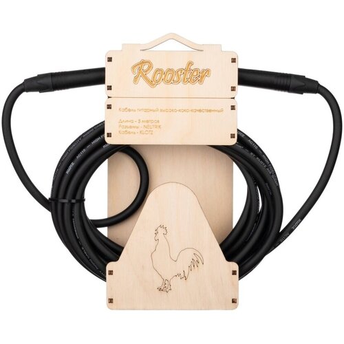 RUS0505 Кабель инструментальный, 5м, прямые коннекты, Rooster. rus1105 кабель инструментальный 5м прямые коннекторы rooster