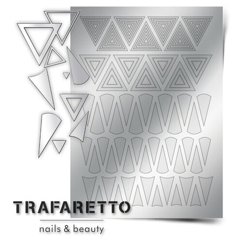Trafaretto (Prima nails), Металлизированные наклейки (GM-04, серебро) freedecor металлизированные наклейки 171 серебро