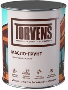 Масло-Грунт Torvens 1л Белый Защитный Антисептик для Деревянных Фасадов / Торвинс.