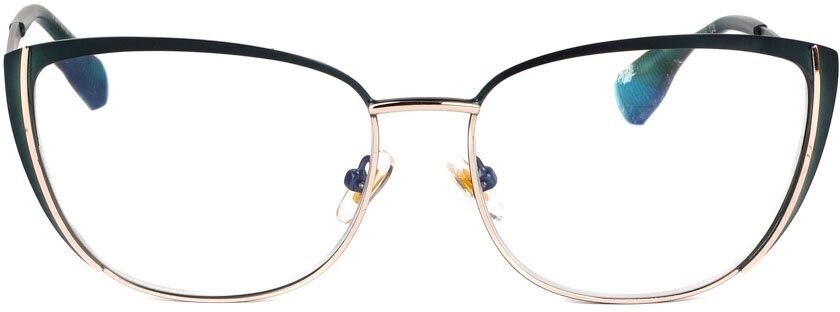 Готовые очки для зрения зеленые с диоптриями -5.00 футляр