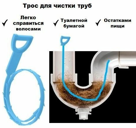 Трос для чистки труб - фотография № 2