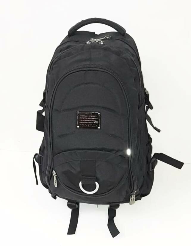 Стильный мужской городской рюкзак 35л (DC) черный дорожный/спортивный/школьный