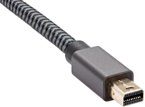 Адаптер miniDP --> HDMI-F 0.15м , оплетка, 4K@60Hz, Telecom (TA565) VCOM Адаптер-переходник Telecom Mini DisplayPort M/HDMI F (TA565) - фото №3