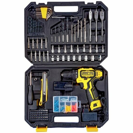 Набор инструментов с аккумуляторном шуруповертом Goodking EC-1202193 TOOL SET WITH CORDLESS SCREWDRIVER