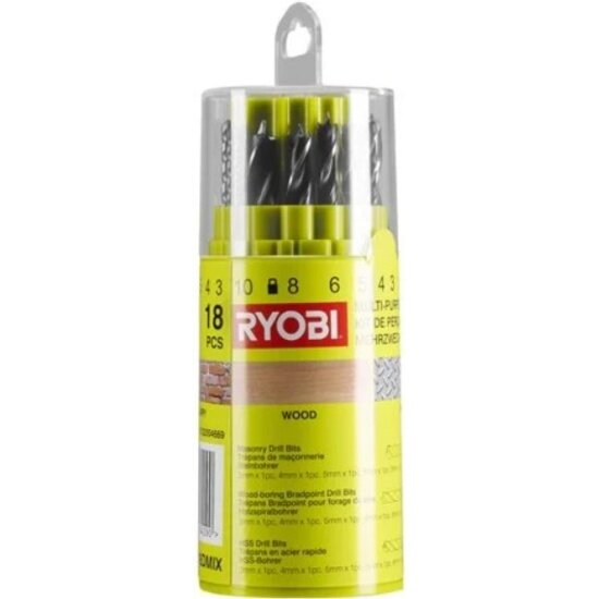 Набор сверл Ryobi RAK18DMIX (18 шт, 3-10 мм) 5132004669