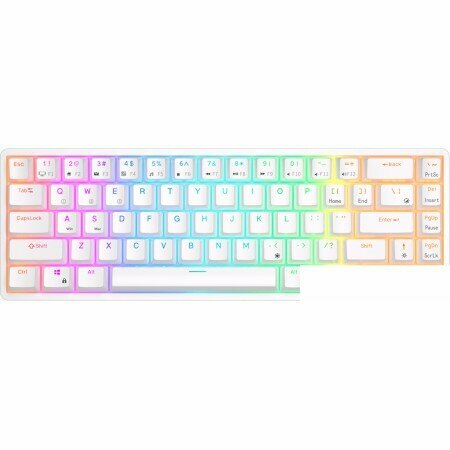 Клавиатура Royal Kludge RKG68 RGB (белый, Gateron Yellow)