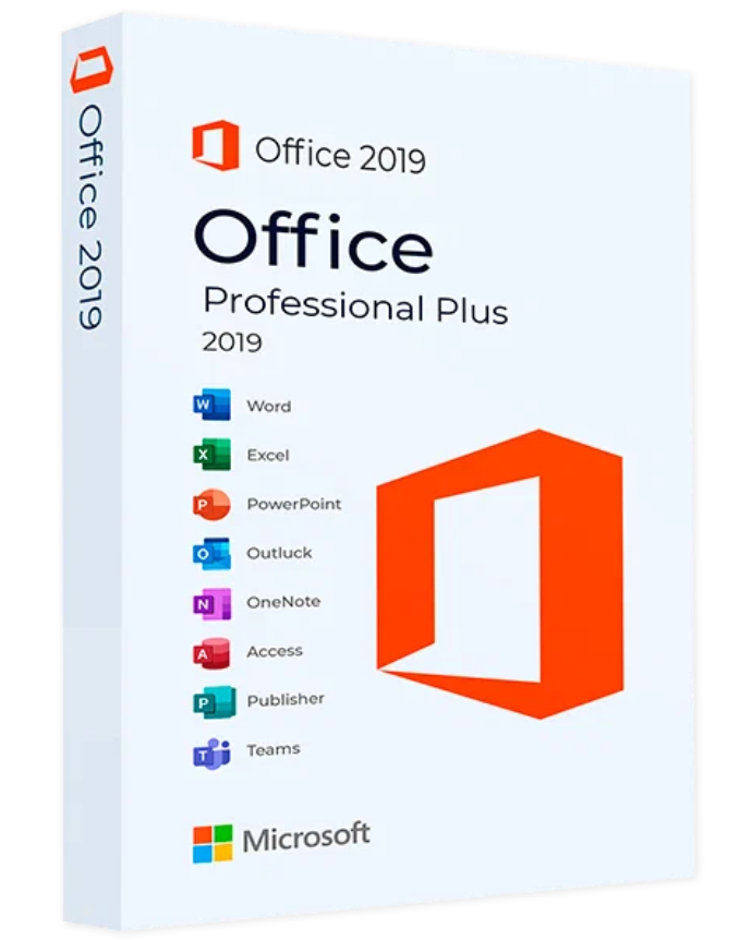 Microsoft Office 2019 Professional Plus (привязка к учетной записи) лицензионный ключ активации, мультиязычный, бессрочная лицензия