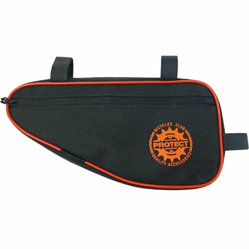 Велосумка под раму PROTECT, р 32х16х5 см, черный-оранжевый