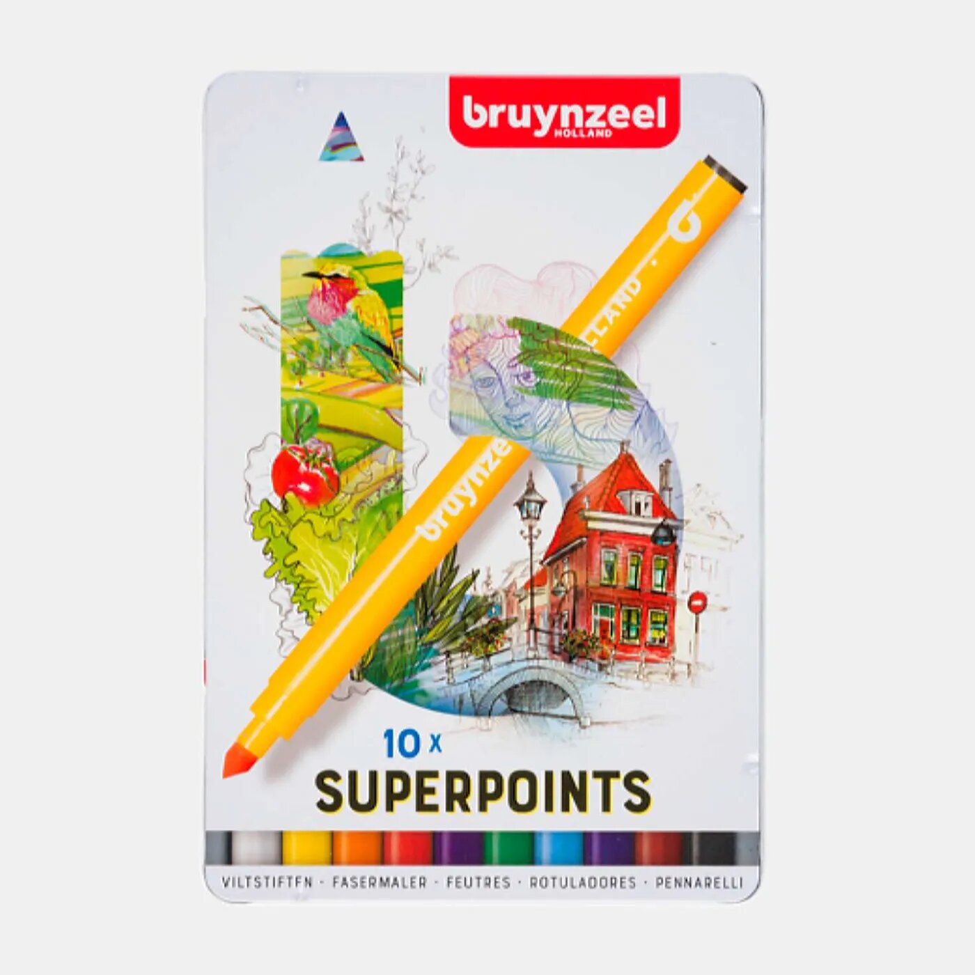 Набор фломастеров Superpoint, 15 цветов Bruynzeel - фото №8