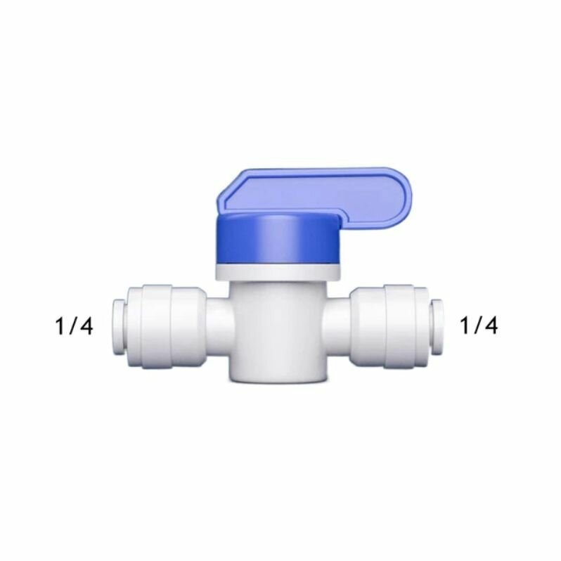 Кран для фильтра на трубку 1/4" Hubert (фитинг под трубку 1/4') совместим со всеми системами (Родничок Гейзер Барьер Аквафор AquaPro Raifil Atoll)