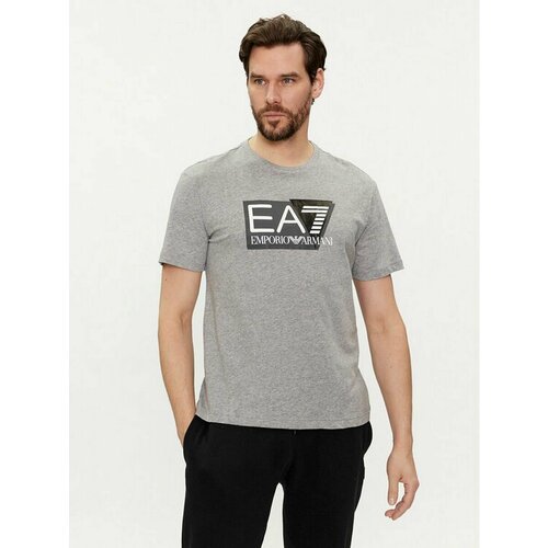 Футболка EA7, размер L [INT], серый футболка ea7 хлопок принт надписи размер l серый