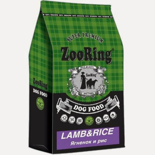 Изображение товара ZooRing Корм сухой для собак Lamb Rice Ягненок и рис, 10кг