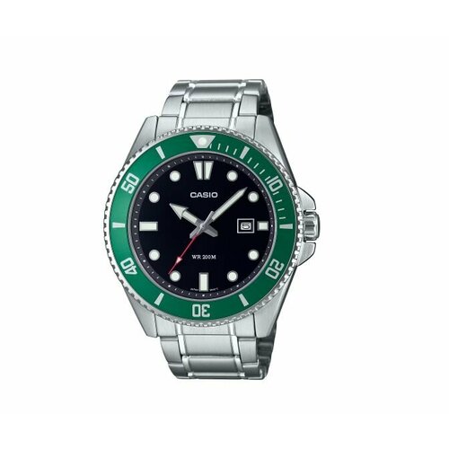 Наручные часы CASIO, серебряный, зеленый