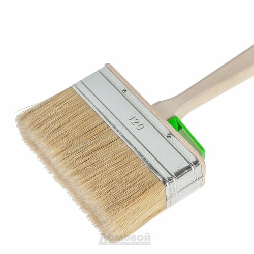 Кисть плоская 120х35мм натуральная щетина деревянная ручка универсальная MOLLEN 1945₽