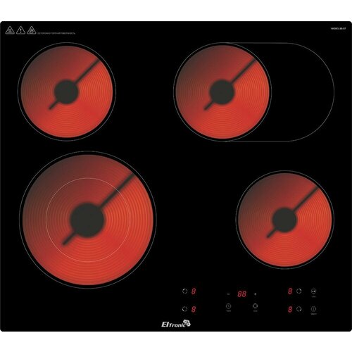 Варочная панель электрическая ELTRONIC 88-07 4 конфорки черная 1471700₽