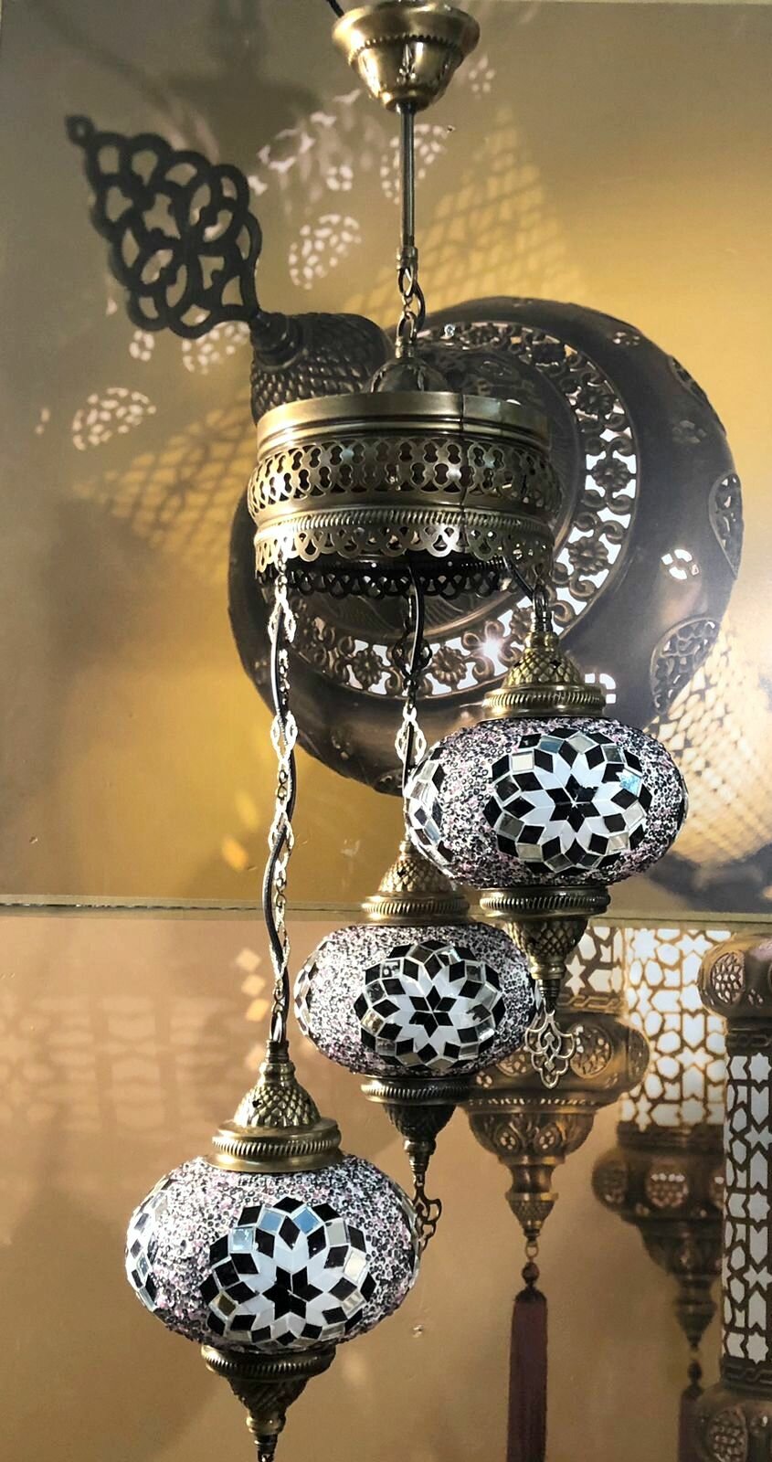 Подвесная Восточная люстра Exotic Lamp S 323 C светло-розовая