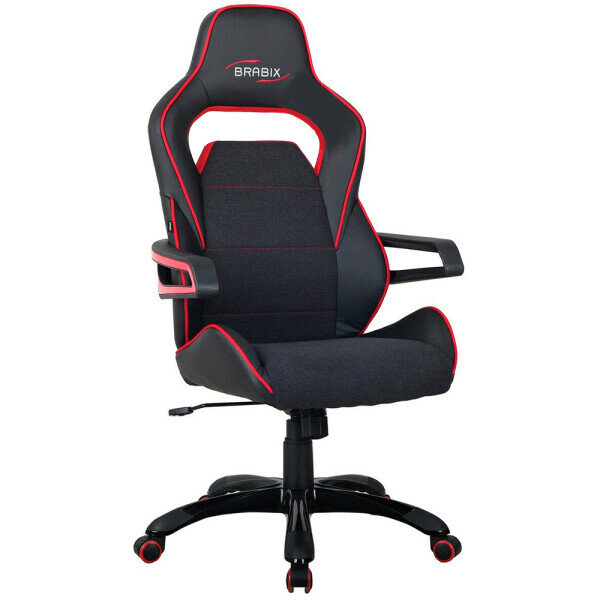 Кресло офисное Brabix Nitro GM-001 черный/красный (531816)