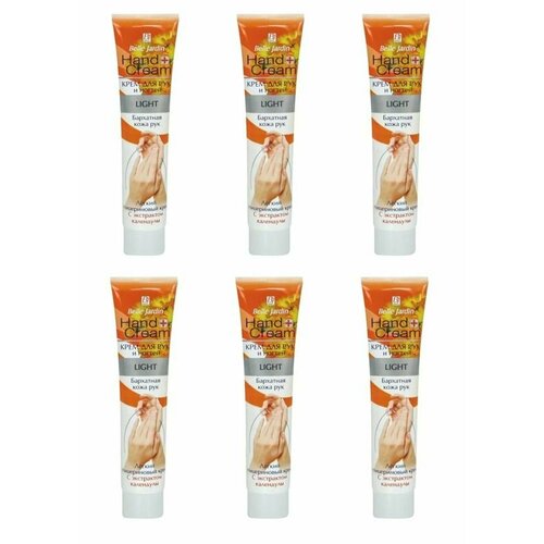 Belle Jardin Крем для рук и ногтей Light Бархатная кожа рук Экстракт календулы легкий 125 мл 6 шт 1363₽