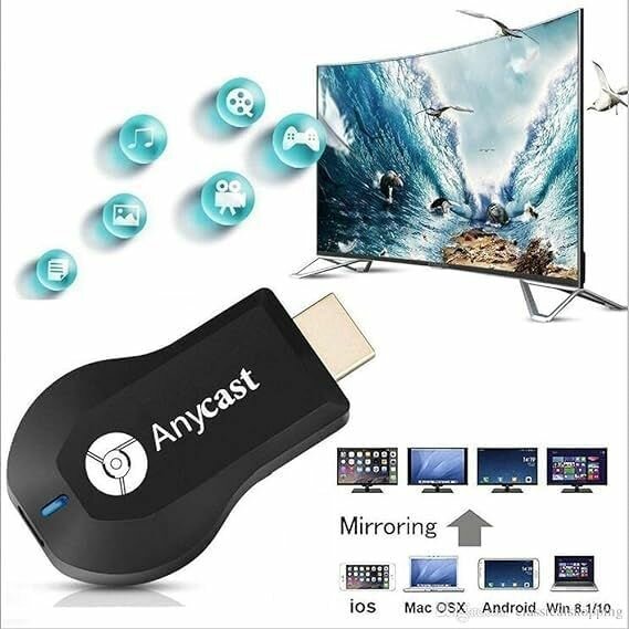 Беспроводной мобильный приемник отображения экрана телефона на тв MX Dongle HDTV Airplay M4 Plus AnyCast 2.4G