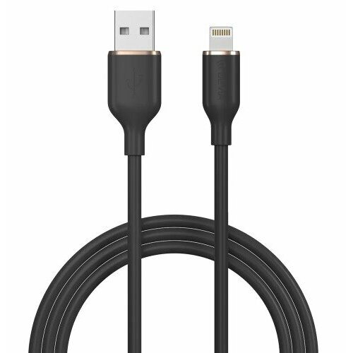 Devia Кабель силиконовый Jelly Series, USB - Lightning, 1.2 м, черный