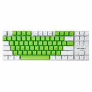 Клавиатура игровая проводная VOROTEX K87S Blue Switch, русская раскладка, зелёный/белый