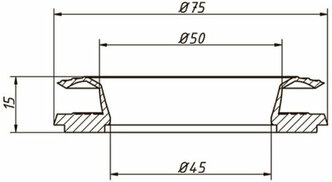 Прокладка ORIO П-1140, d=75х50 мм, h=15 мм, двухсторонняя, ТЭП, комплект 5 шт. (комплект из 6 шт)