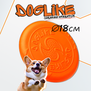 Игрушка для собак DOGLIKE летающая тарелка малая, оранжевая (18*2,3 см)