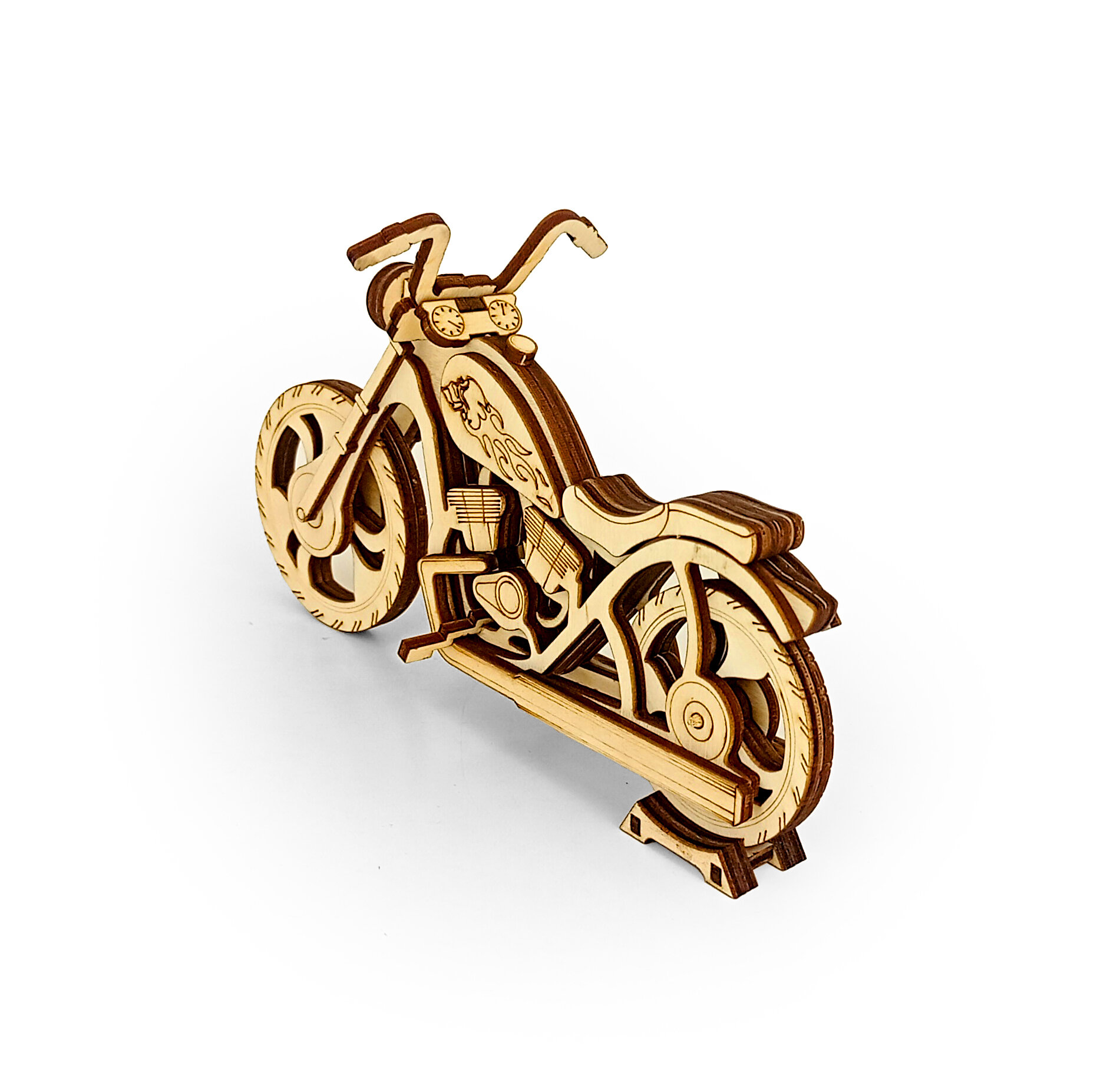 Сборная модель, деревянный конструктор - Байк — фото 1