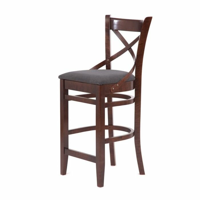 Стул барный "Хью" (темный тон/темно-серый М07)