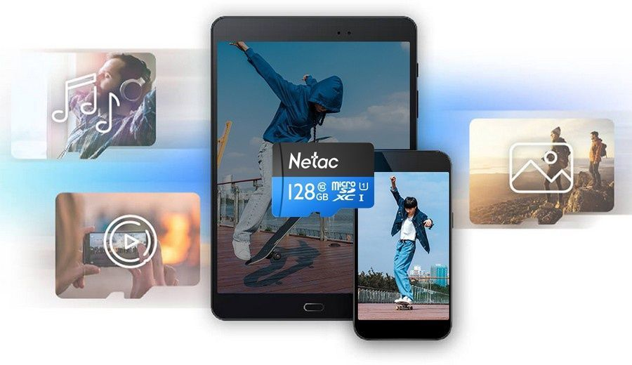Флеш карта microSDXC 128GB Netac NT02P500STN-128G-S P500 w/o adapter — фото 1