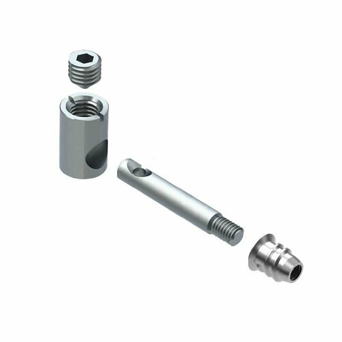 Стяжка Rivuz 3-комплекта (кроватная -мебельная )коническая d10*h12,5+шток d7*L9/45мм+винтМ6+футоркаМ6