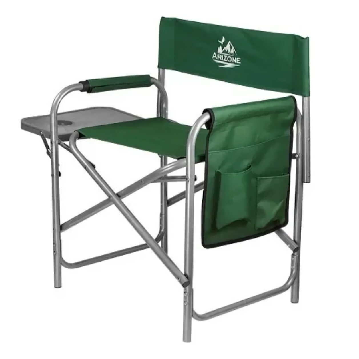Складной туристический стул с карманом и откидным столиком ARIZONE 120 кг (AR-2-GN) — фото 1