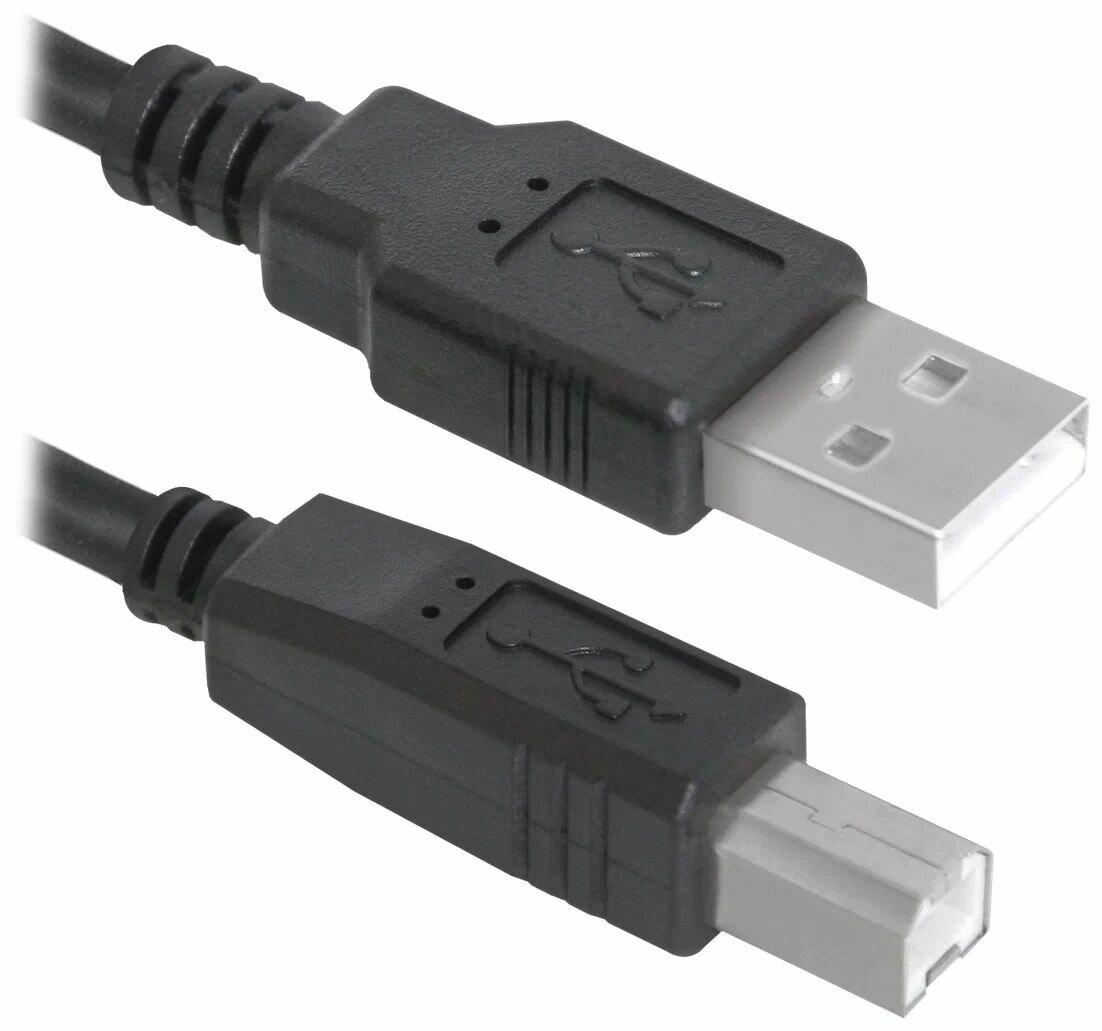 Кабель Defender USB 2.0 (AM) - USB (BM) (USB04-10), 3 м, черный — фото 1