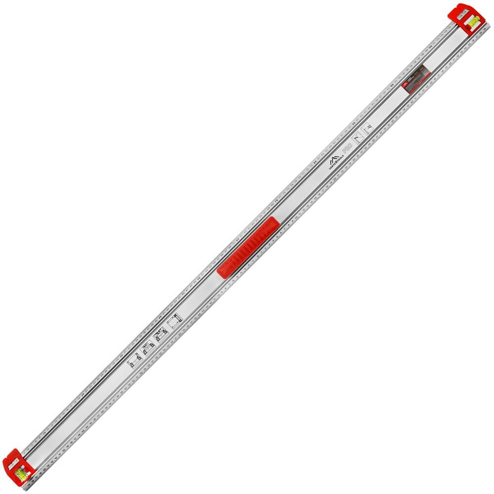 Линейка разметочная нержавеющая сталь с уровнем Vertextools 3046-19 1200 мм