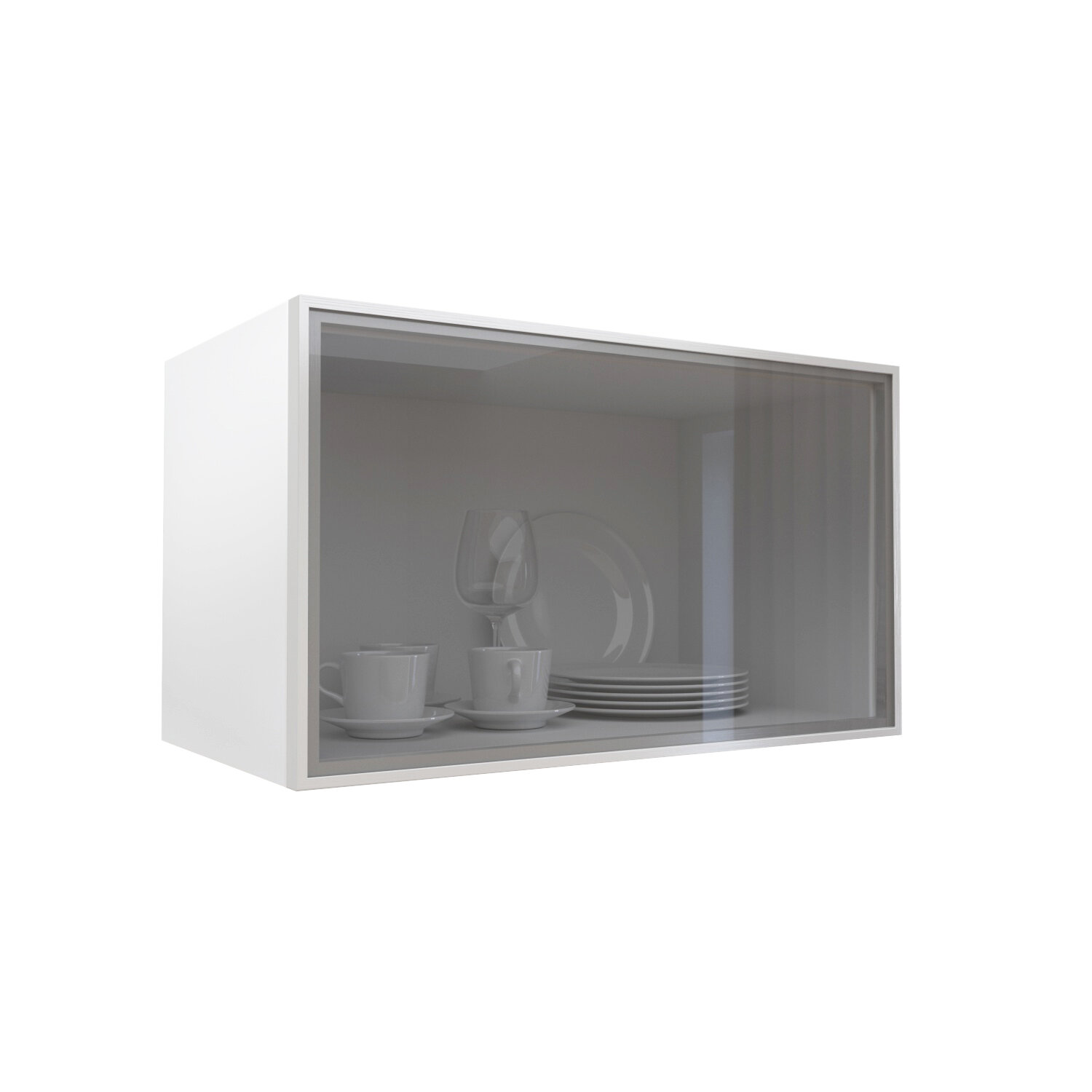 Фасад из алюминиевого профиля со стеклом Aluminum Glass 597х36 см алюминий браш/графит