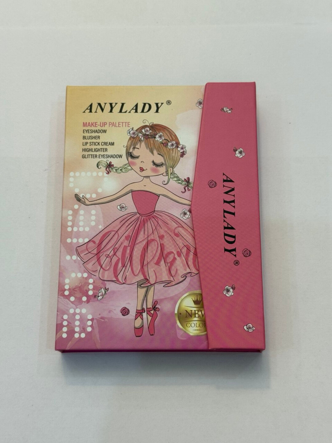 Тени для век в форме книги, с кисточкой, румянa, контринг, помада