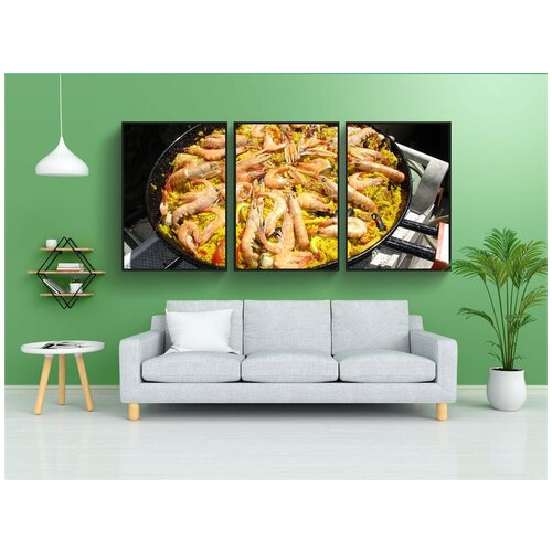 фото Набор модулных постеров для интерьера "кухня, испанский язык, паэлья" 60x90 см. в тубусе, без рамки lotsprints