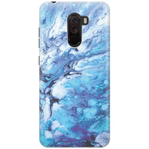 фото Re:pa накладка transparent для xiaomi pocophone f1 с принтом "синий мрамор"