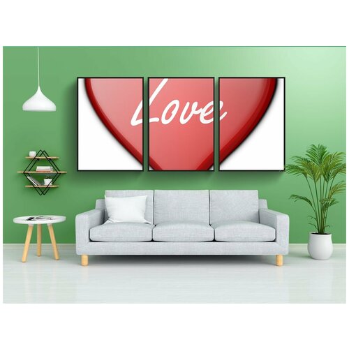 фото Набор модулных постеров для интерьера "сердце, любовь, валентинка" 60x90 см. в тубусе, без рамки lotsprints