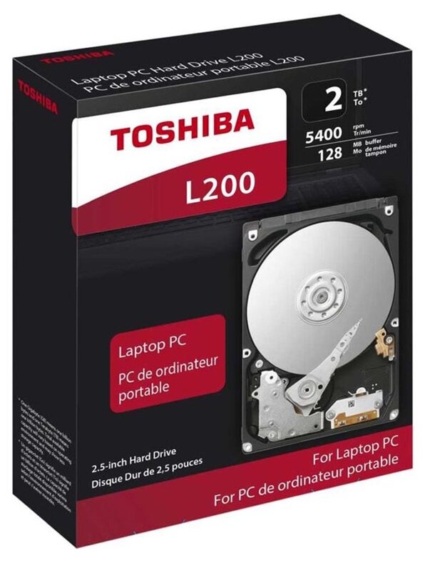 Жесткий диск Toshiba L200 HDWL120EZSTA, 2ТБ, HDD, SATA III, 2.5