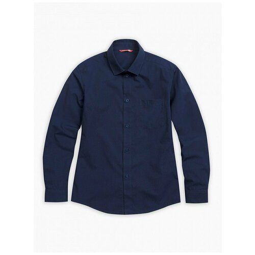 фото Школьная рубашка pelican, размер 9 лет, синий