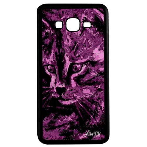 фото Ударопрочный чехол на телефон // samsung galaxy grand prime // "котенок" дикий пушистый, utaupia, фиолетовый